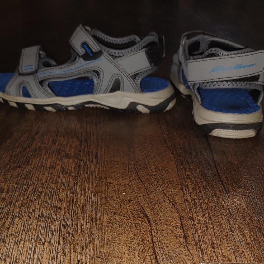 Eddie Bauer Blue and Gray Sandals with Comfortable Cushioning